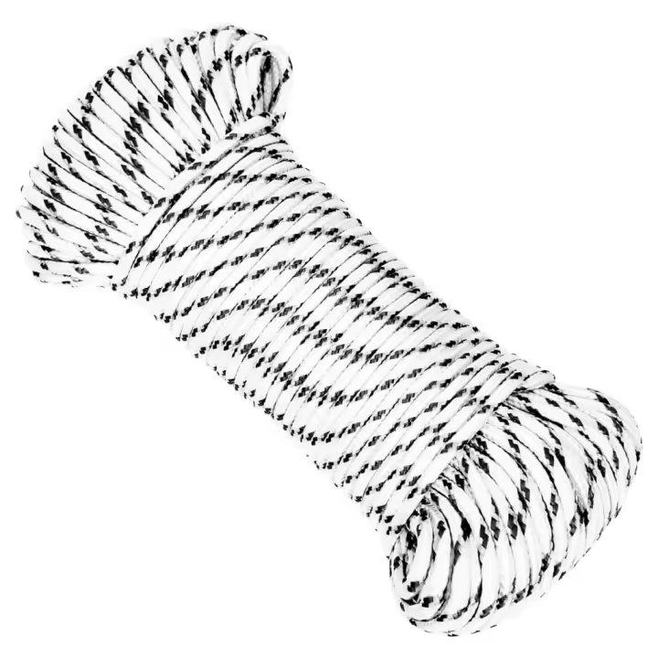 vidaXL Cuerda de trabajo poliéster 3 mm 25 m cuerda trenzada Color Negro,  Blanco, y mas - 1