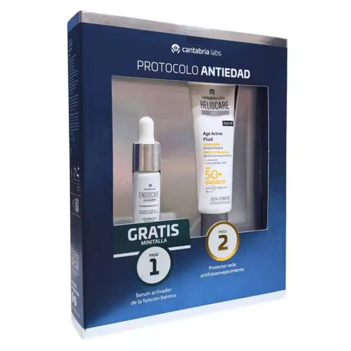 Cantabria Heliocare 360º Age Active Fluid 50 ml + Regalo Endocare Age Barrer Hyaluboost Sérum 10 ml - 1
