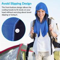 Toalla De Baño Microfibra Para Gimnasio Viajes Camping Natación Yoga Con Capucha U-Hojas Para Protección Solar Y Secado Rápido - details 1