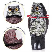 Búho Espantapájaros Búho espanta palomas, Ratones, insectos Búho Cabeza Giratorio 360 grados con el Viento para jardín - Maxia Market - details 2