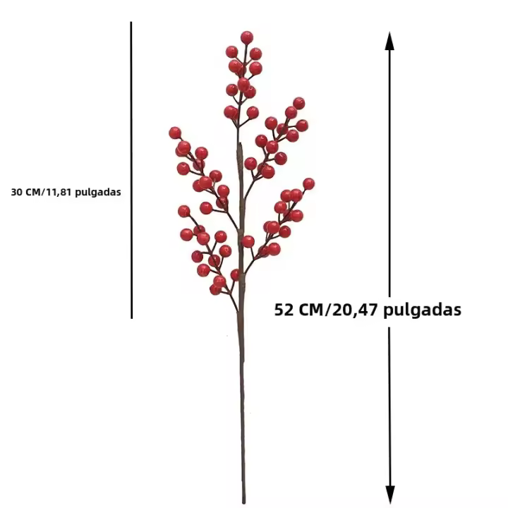 Decoración De Navidad Berries Artificiales Rojos Bouquet Flor Falsa Para Adornar Casa Árbol De Navidad Año Nuevo Accesorio De Ornaments - 1