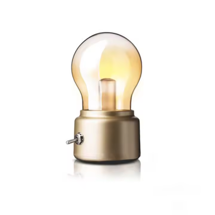Lámpara De Escritorio LED Clásica Recargable Por USB Luz De Noche Retro Decorativa Bombilla Incluida Material ABS - 1