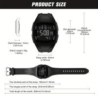 Reloj Digital Para Hombre Deportivo Al Aire Libre Resistente Al Agua Con Pantalla LED Y 5D Pedometro Contador Regulable Reloj Electrónico - details 4