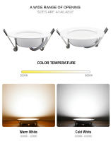 10Pcs LED Downlight AC 220V 7W 9W 12W 15W 18W Luz Redonda Recubierta Impermeable Para Cocina Y Foyer Lámpara De Punto De Luz - details 2