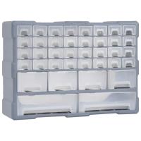 vidaXL Organizador Multicajones con 40 Cajones Herramientas Taller Armario Color Gris,  Naranja y negro, y mas - details 0