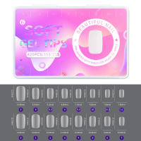 420pcs Uñas Postizas De Artesanía Press on En Mate Y Transparente Cubierta Completa Uñas Postizas Cuadradas Y De Alerza Cortas Para Extensión De Manicura - details 11