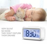 Reloj De Alarma Digital LCD Con Calendario Y Termómetro Reloj De Escritorio De Plástico Para La Casa Sin Dispositivo Inteligente - details 5