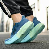 Zapatos De Correr HOBM Para Hombre Ultra Ligeros Tenis Deportivos Transpirables Zapatillas De Caminar Casual De Juguete Negro Malla Tamaño True Fit Closure Tipo Cordones - details 9