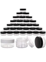100pcs De 2g/3g/5g/10g/15g/20g Jars De Maquillaje En Plástico Transparente Botellas De Muestras Para Crema De Ojos Y Labios Contenedores De Crema De Maquillaje - details 0