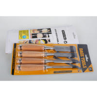 Juego De 4 Taladro De Madera En Hierro Vanadio Cromado Con Manos De Bajo Ergonómico Herramientas De Grabado De Madera - details 0