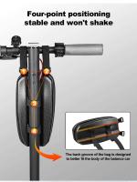 Bolsa De Manillar Para Bicicleta PHMAX Capacidad Grande Absorbe Choques Impermeable Plegable Accesorios Para Skateboard Y Bicicleta Color Negro Material EVA - details 7