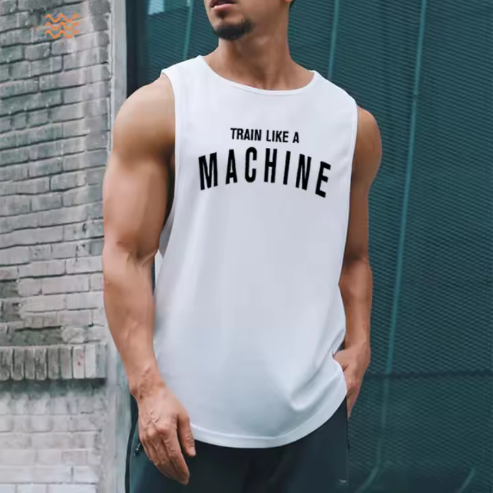Summer New Sell Well Gym Bodybuilding Fitness Singlets Muscle Vest Man Basketball Jersey Solid Stringer Quick Dry Mesh Tank Tops - 1