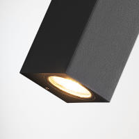 Lámpara De Pared LED GU10 Aluminio IP65 Impermeable Para Interior Y Exterior Luz De Jardín Y Porche Negra Montaje En Superficie - details 2