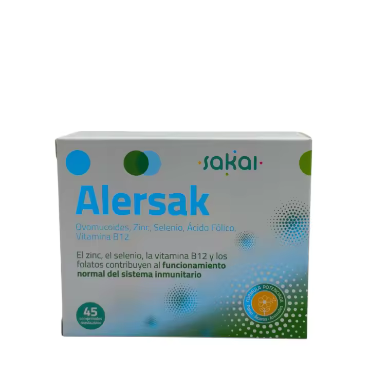 Alersak 45 comprimidos Sakai, Alivio de los síntomas de las Alergias, Sistema inmunitario, Polen, Ácaros, Animales... - 1