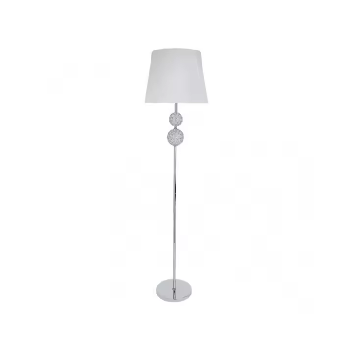 Fabrilamp - Pie Salon Bogota 1xe27 Cromo Pantalla Blanca 160x38x38 Cm - 1