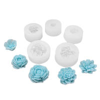 Molde De Vela Floral En Silicona Para Artesanía DIY Molde De Hojas Y Pétalos Para Sabão De Mão Ornamento De Gesso Para Decoração De Carro - details 3
