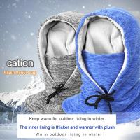 Balaclava De Invierno Para Hombres Capucha De Poliéster Térmica Resistente Al Viento Máscara Facial Y Cuello Calentador Para Ciclismo Y Esquí - details 1