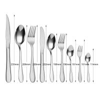 Mr.Spoon Serie Piedra 108 piezas cubiertos económico,Acero inox 18/0,Con cuchillo carne o mesa/cuchara/tenedor/cuchillo tenedor fruta/cuchara tenedor postre/cuchara cafe y moka,Apto para lavavajillas,Envase Ecológico,Para Casa,Hotel,Restaurante 60101/108 - details 0