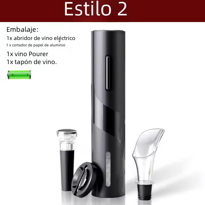 Apretador De Botellas Eléctrico Automático MYVIT Cortador De Sellado De Botellas Para Vino Y Cerveza Con Cargador De Batería Estilo De Cocina Y Barra - 1
