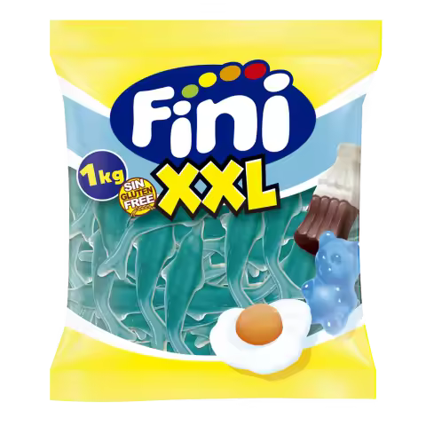 Delfines Gigantes XXL Fini bolsa de 1 Kg - tiburon azul xxl - gominola - golosina - 1