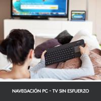 Logitech K400 Plus Teclado Inalámbrico para TV con Control Multimedia y Panel Táctil - Gris Oscuro - details 2