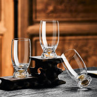 Juego De Cristales Para Licor 2/4/6 Piezas Vaso De Vino Té 100ml De Color Oro Ideal Para Vodka Whiskey Sake Soju Brandy - details 1