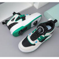 Zapatos De Patinaje Para Niños 2024 Nuevos Primavera Otoño Doble Rueda Deportivos Respirables Talla True Fit Material Superior Cuero - details 35