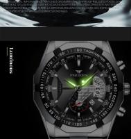 Reloj De Lujo Para Hombre En Acero Inoxidable Resistente Al Agua Con Calendario Y Luz Propia Reloj De Cuarzo Moda Reloj Hombre FNGEEN S001 - details 7