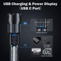 Interior de Bajo lúmenos recargable,paquete de 2,linternas superbrillantes LED con 7Modos de Luz, IPX6 resistente a Agua - details 0