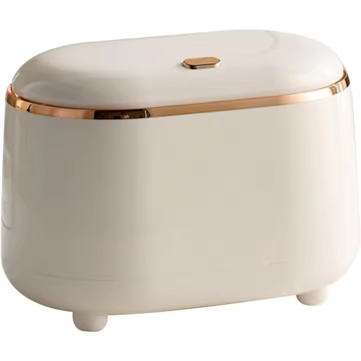 Mini Papelera Escritorio, Cubo de Basura con Tapa, Mini Bote de Basura de Escritorio, Papelera Pequeña para Cocina, Baño, Oficina, Tocador - 1