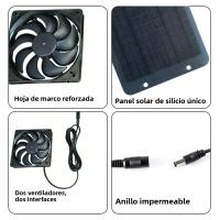 Ventilador Solar De Doble Fan 10W 15W Bajo Ruido Para Ventilación Diaria Al Aire Libre Sistema De Enfriamiento Con Ventilador Solar Resistente a La Lluvia Y Polvo - details 4