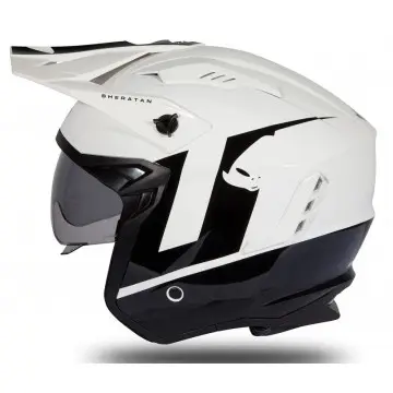 CASCO TRAIL UFO SHERATAN NEGRO BLANCO - HE185 - ENVIOS GRATIS HE185 - 1
