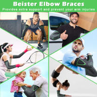 Manguitos de compresión para hombres y mujeres, soporte de brazo transpirable antideslizante para tendinitis, codo de tenis, 1 piezas - details 12