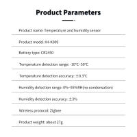 Sensor De Temperatura Y Humedad Inteligente ZigBee Real Tiempo Sensor De Seguridad Termómetro Hygrometer Batería Poderada Con App Tuya Smart Life - details 9