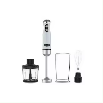 Cecotec 3942 Power RetroBlue 1200MAX Cream&Crush Batidora de mano retro con 1200W  cuchilla de 4 hojas con recubrimiento de titanio negro y velocidad ajustable. - 1