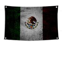 Bandera De México 1pc Bandera Del País Mexicanos Poliéster Para Exterior Decoración De Habitaciones Estética Con Cuatro Agujeros - details 8