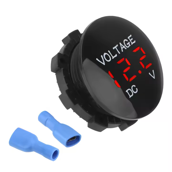 Mini Voltímetro Digital DC 12V-24V Con Pantalla LED Para Coche Auto Motocicleta Barco ATV Camión Accesorios De Refit Impermeable - 1