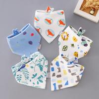 5PCS/LOT Pañuelos Para Bebé Triángulo De Algodón Con Estampado De Dibujos Animados Toalla De Saliva De Algodón Para Bebés Niños Y Niñas De 1-3 Años Accesorios Para Bebés - details 9