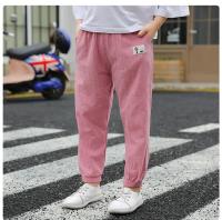Pantalones De Verano Para Niños Y Niñas Algodón Lino Cintura Elástica Color Sólido Ropa Infantil Tallas 100-160cm - details 1
