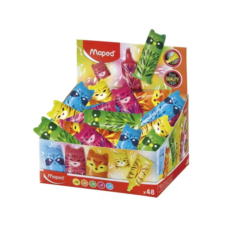 Saló Nova Imatge - Rotulador Subrayador Mini Cute con Surtido de Colores MAPED - Diseño Lúdico y Tamaño Mini - 1