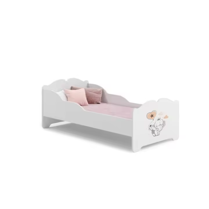 Cama de criança 140 x 70 com colchão e estrado incluídos Kobi Anna Elephant - 1
