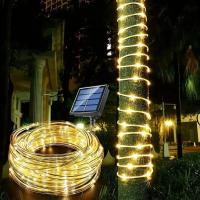 Luz De Cadena LED Solar Para Jardín Decoración Navideña Impermeable De 7m/12m Guirnalda De Fairy Para Bodas Y Festividades - details 2