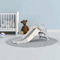 Devessport Tobogán Infantil Kohala BabyDelfín para Niños de 18-36 Meses con 2 Escalones Antideslizantes 30kg Carga Gris y Blanco para Interior y Exterior - details 5