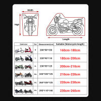 Cubierta Para Motocicleta HEROBIKER Impermeable Y Anti-Polvo Protección UV Para Todas Las Estaciones Adecuada Para Motos Scooters Y Motos Tamaño M-4XL Color Rojo - details 11