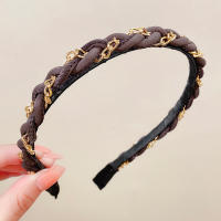 Nueva Diadema Para Mujer Con Cadena Y Borde Delgado Elegante Accesorio De Pelo De Moda Decorativo Unisex Para Todas Las Estaciones - details 6