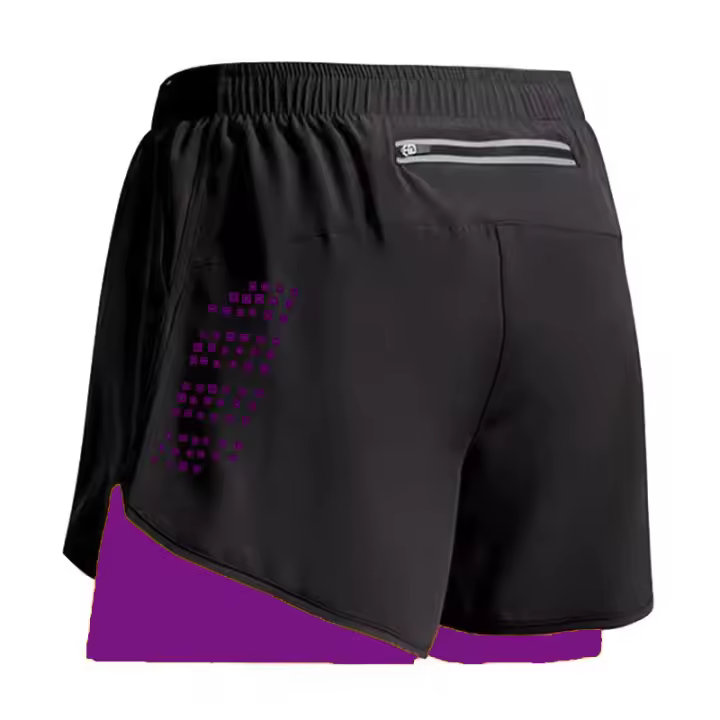Shorts De Correr Para Hombre 2 En 1 Secado Rápido Entrenamiento De Gimnasio Fitness Running Pantalones De Verano Shorts Deportivos - 1