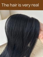 Synthetic Wig 6Pcs 16 Clips Extensiones De Cabello Synthético 24 Pulgadas Onzas Doble Sujeta Negra Oscura Para Mujeres Uso Diario Y Fiestas Textura Wavy Curly - details 1