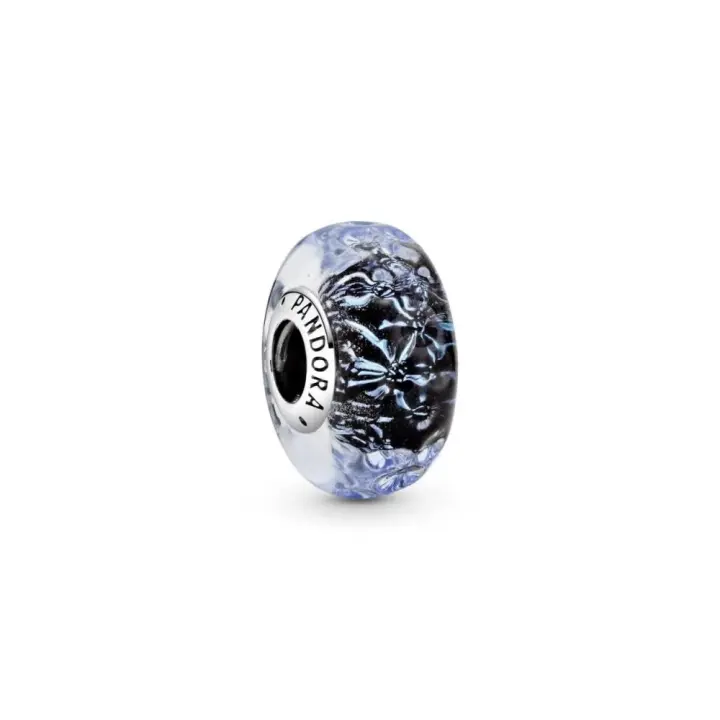 Charm Pandora de plata Ondulado Cristal de Murano iridiscente y azul oscuro 798938C00 PANDORA Raíz Joyas de Plata Joyas Pandora MUJER inicio Charm Pandora Mujer Pandora Original - 1
