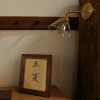 Lámpara De Pared Retro Nórdica Amarilla Bronce Para Baño Y Dormitorio Luz LED Ajustable Soporte De Montaje En La Pared - details 2