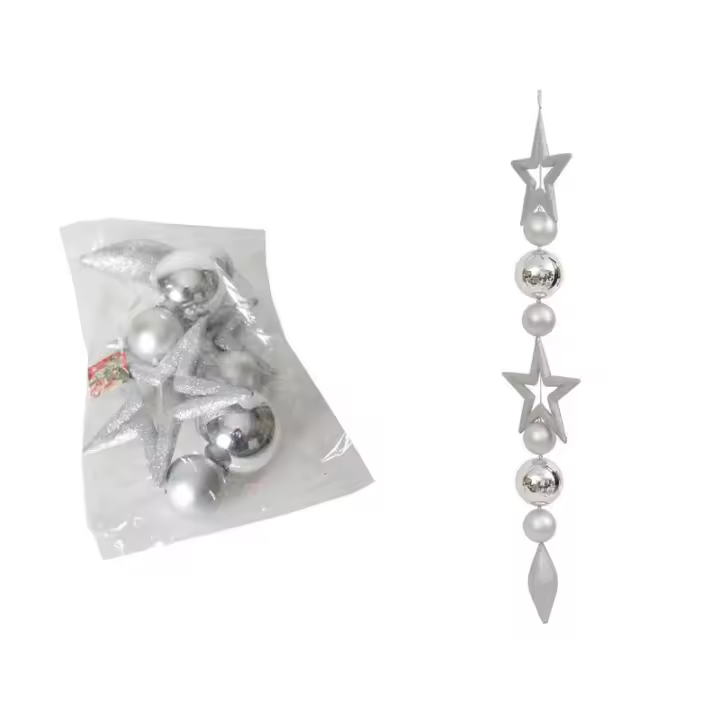 Gerimport Guirnalda Navidad 130 Cm Plata - Decoración Navideña - 1
